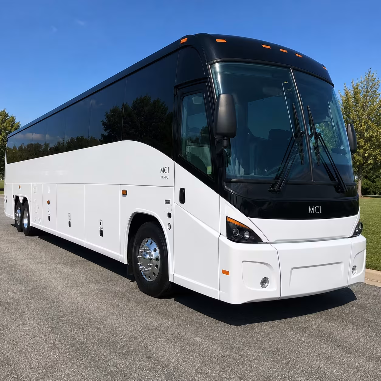 corona charter bus rental exterior