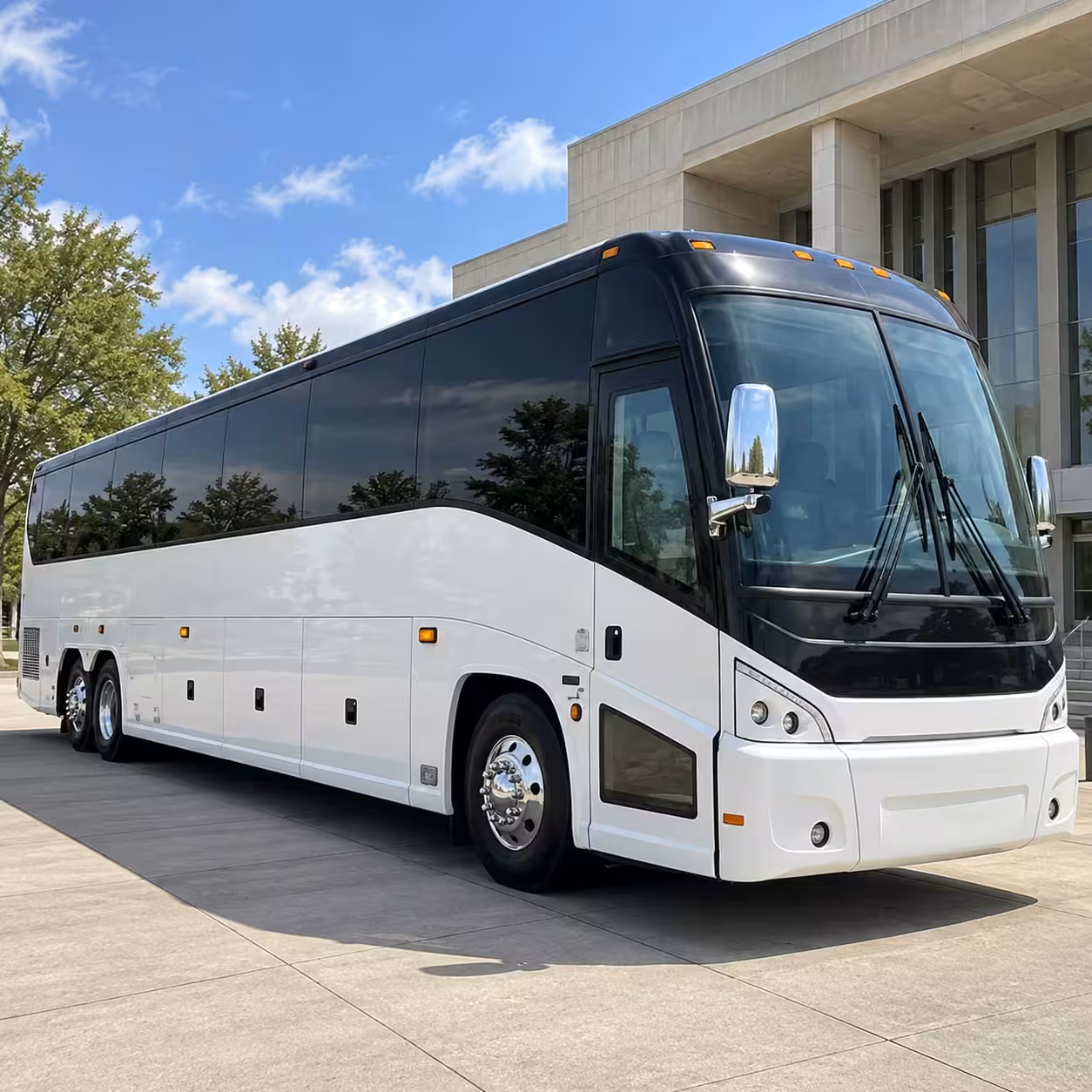 corona charter bus rental fleet