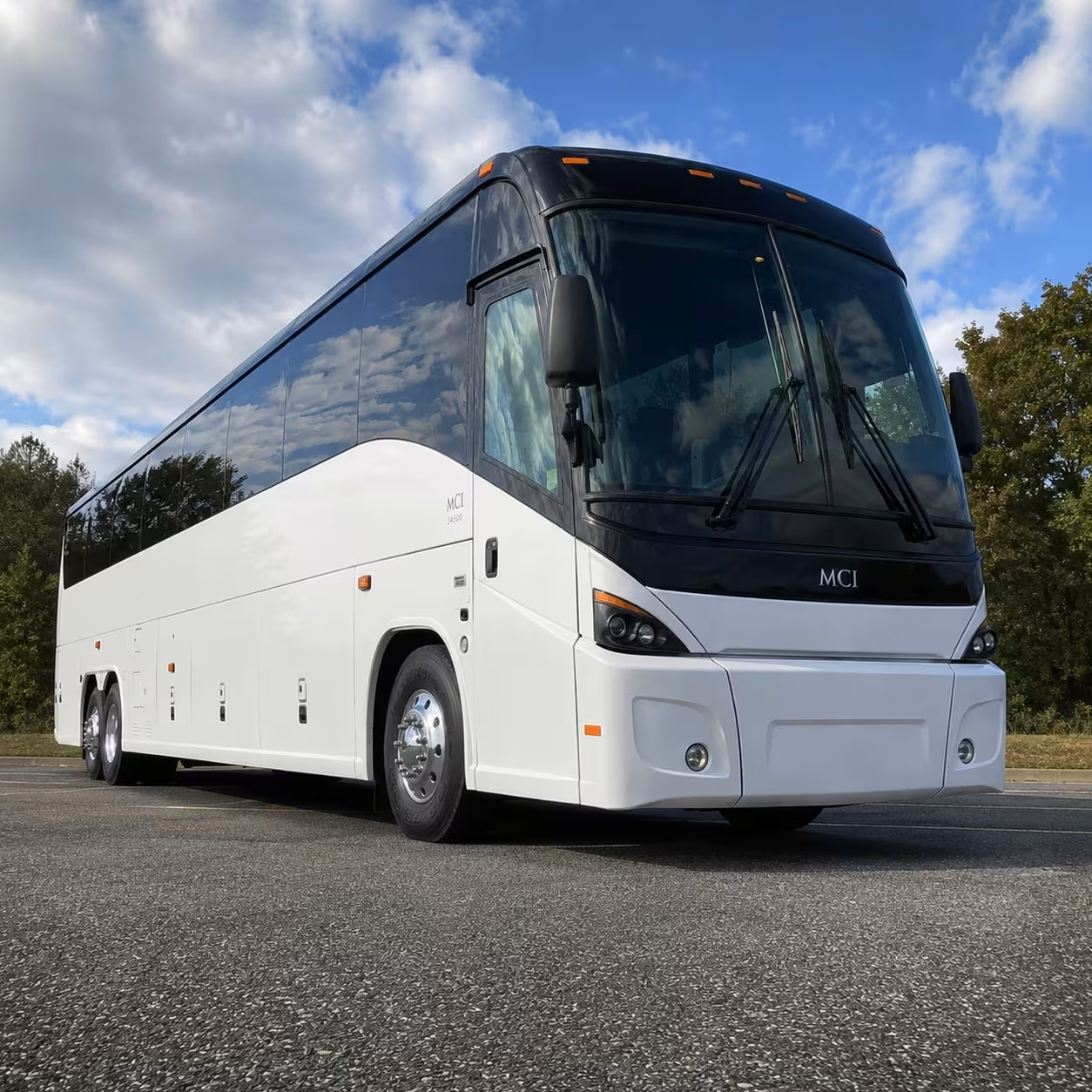 corona charter bus rentals for off site employee parking