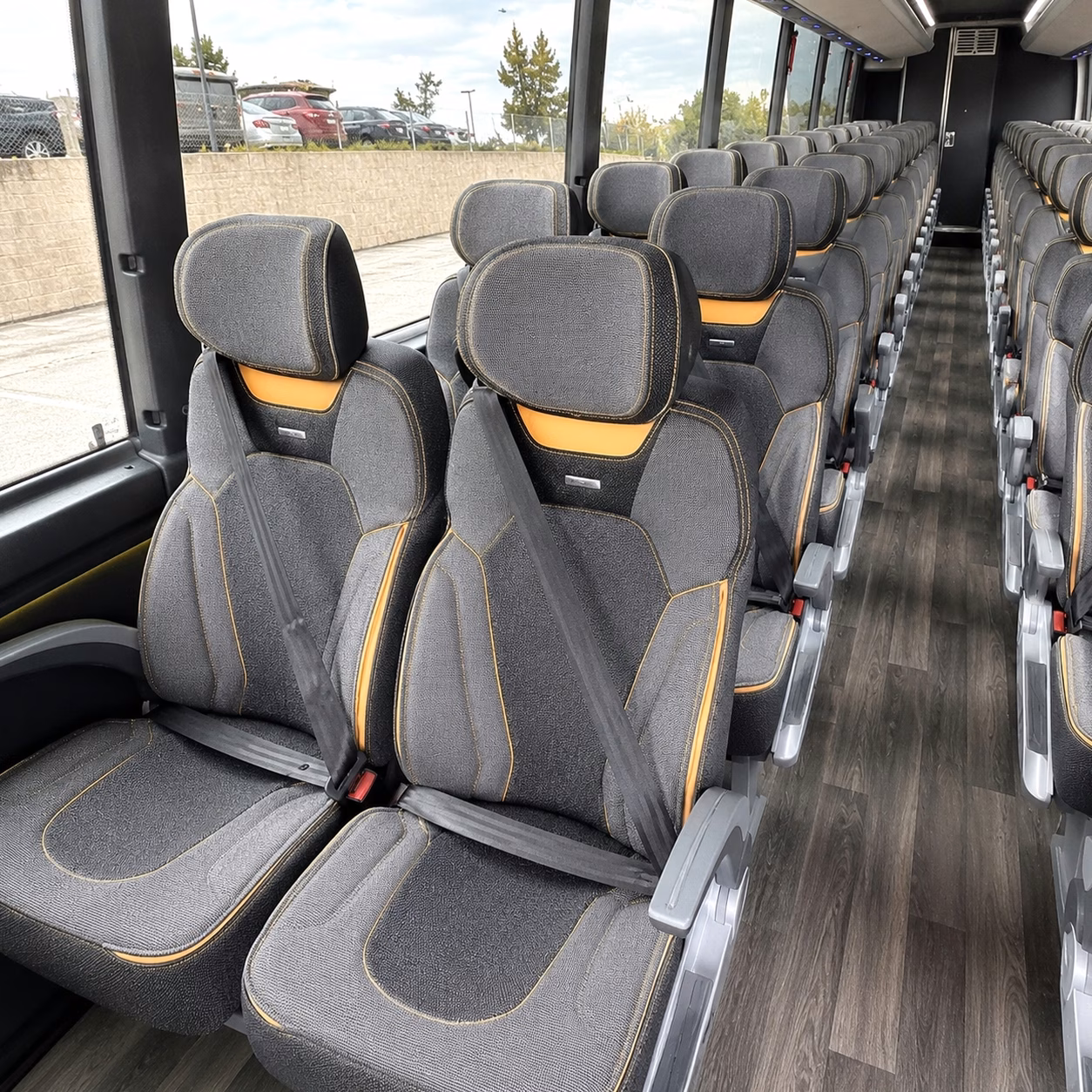 full size charter bus rentals for large concert groups in corona