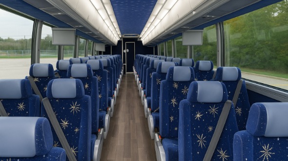 55 passenger charter bus interior corona