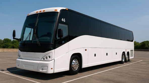 56 passenger charter bus corona