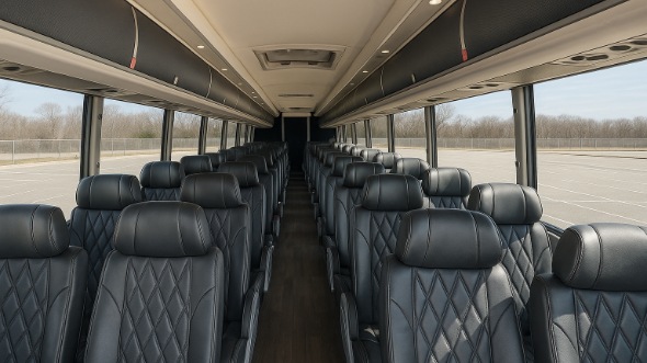 corona 50 passenger charter bus interior